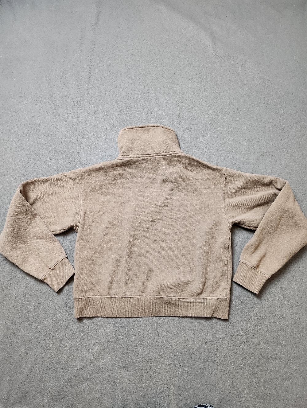 Tentree Beige Quarter-Zip Cropped Sweatshirt Pullover Sz Med - Picture 2 of 15